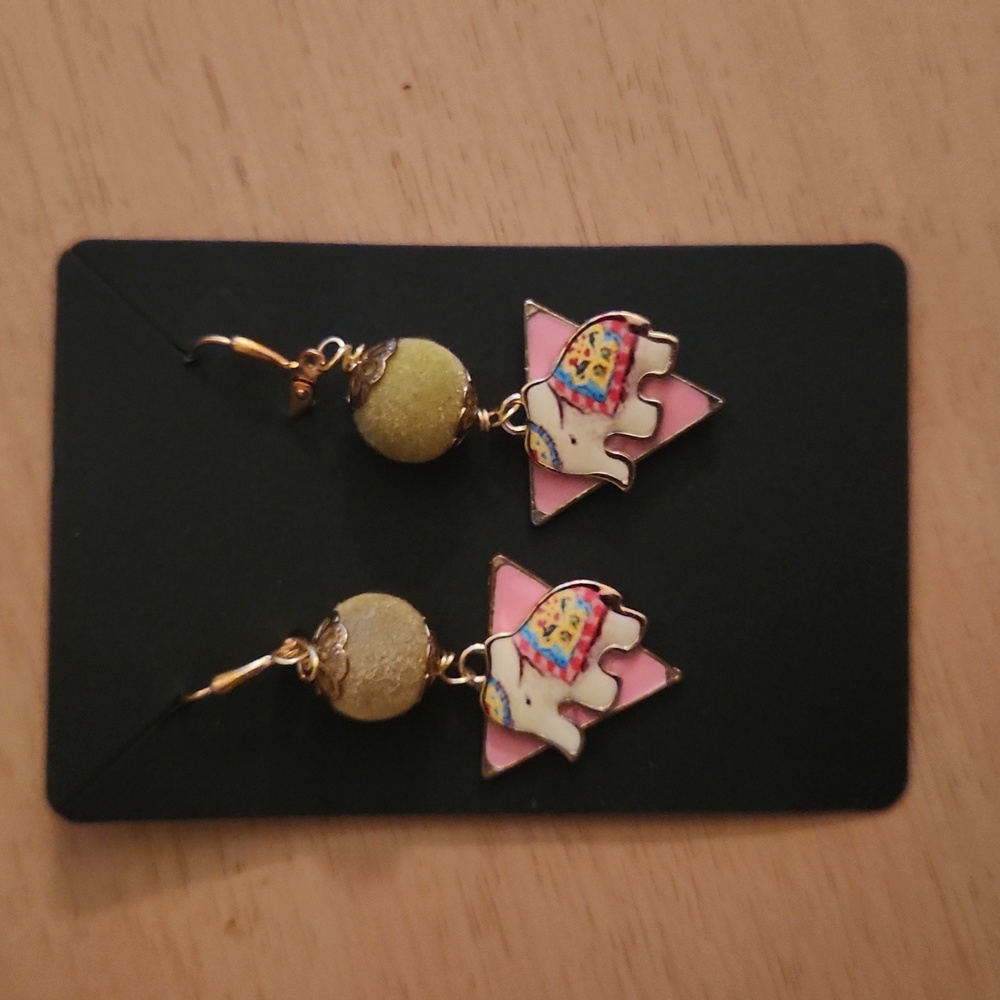 Rose Gold Elephant Earrings